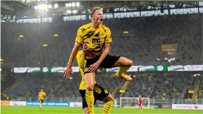 ,哈兰德,帽子戏法,曼城,大胜,蓝军,创,单季,进球纪录